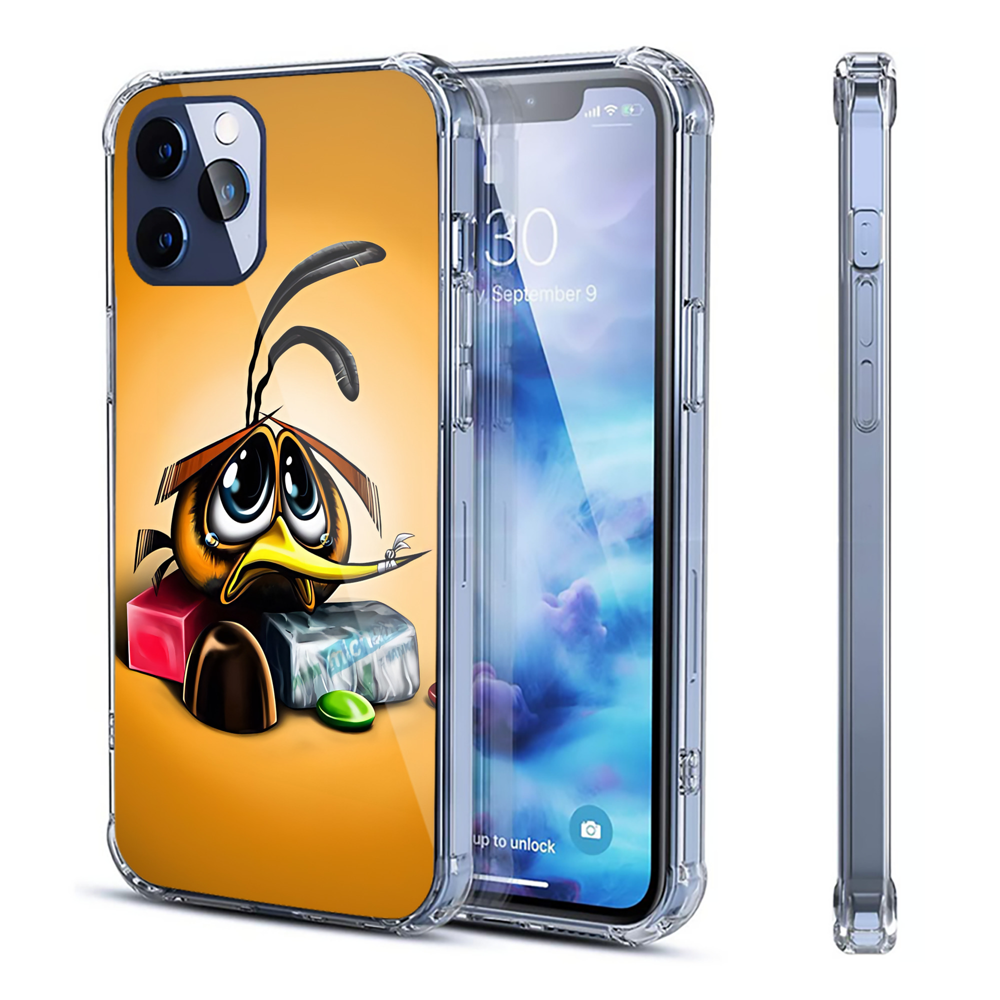（画像用） Angry Birds アングリーバード 【iPhone 12シリーズ対応】透明スマホケース（クリアソフトケース）